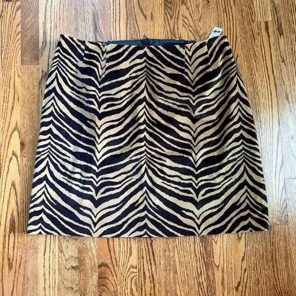 Talbots Canvas A-Line Skirt – Textured Zebra Print Plus Size 24 Petite - Picture 2 of 9